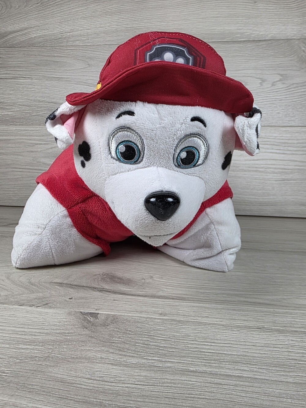 Pillow Pets Marshall 16" Dalmatian Firefighter Plush Dog w Red Hat and Shirt SU8